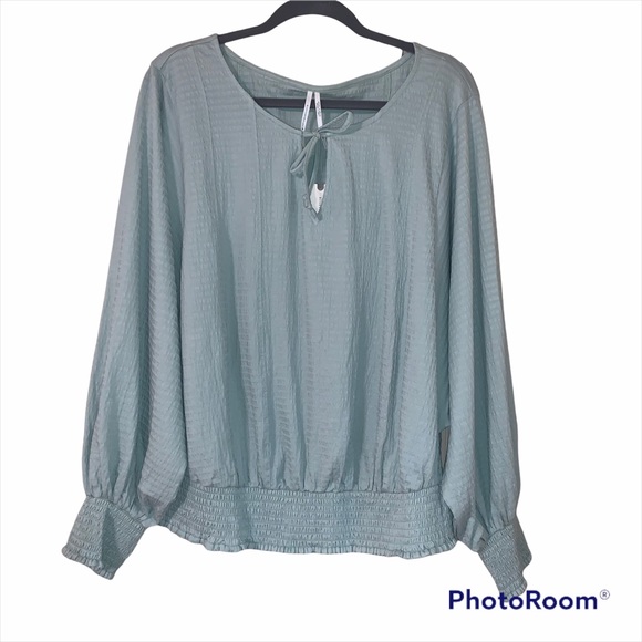 Anthropologie XL Gerri Seersucker Blouson Top NWT - Picture 3 of 11